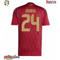Camiseta Bélgica Amadou Onana #24 Primera Equipación Eurocopa 2024 manga corta